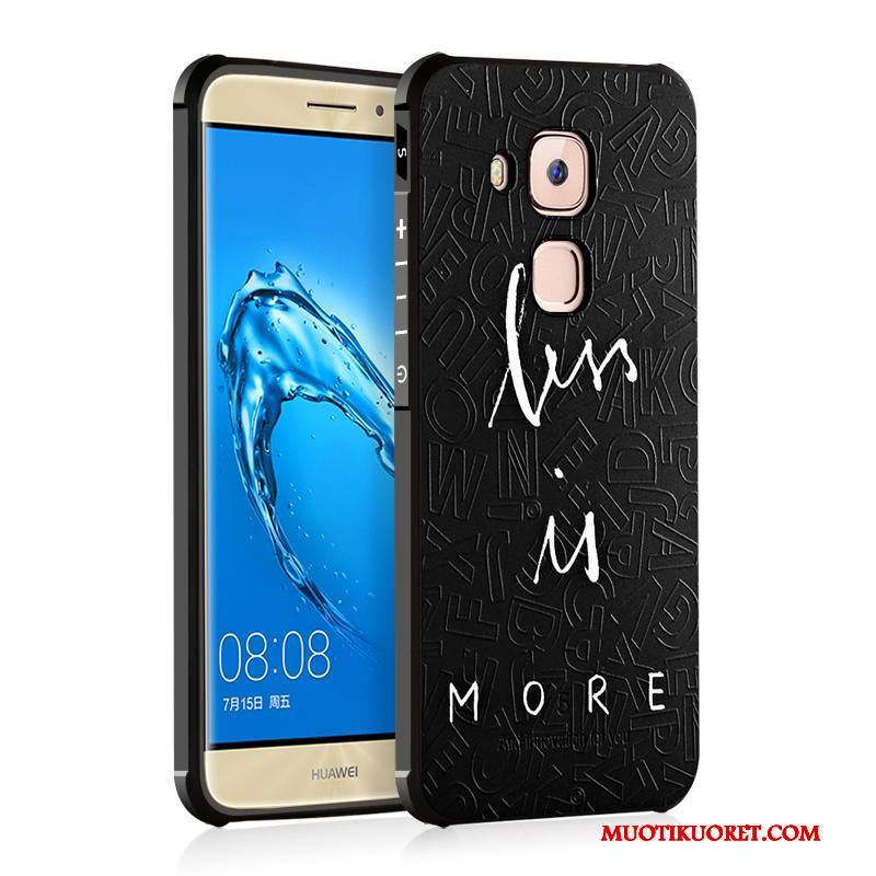Huawei G9 Plus Kuori Kotelo Murtumaton Silikoni Puhelimen Kuoret Musta All Inclusive Suojaus