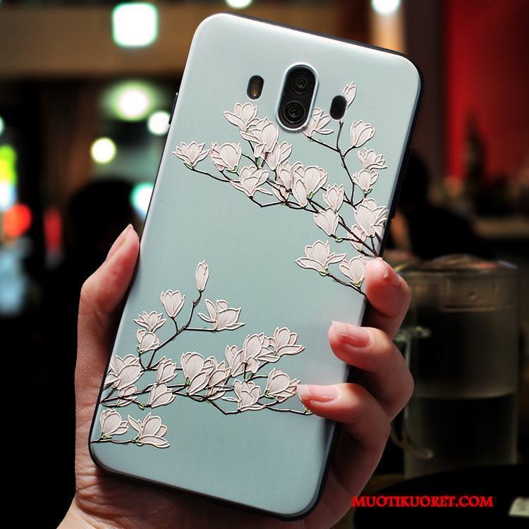 Huawei Mate 10 Kuori Kohokuviointi All Inclusive Murtumaton Pehmeä Neste Suojaus Vaalean Kotelo