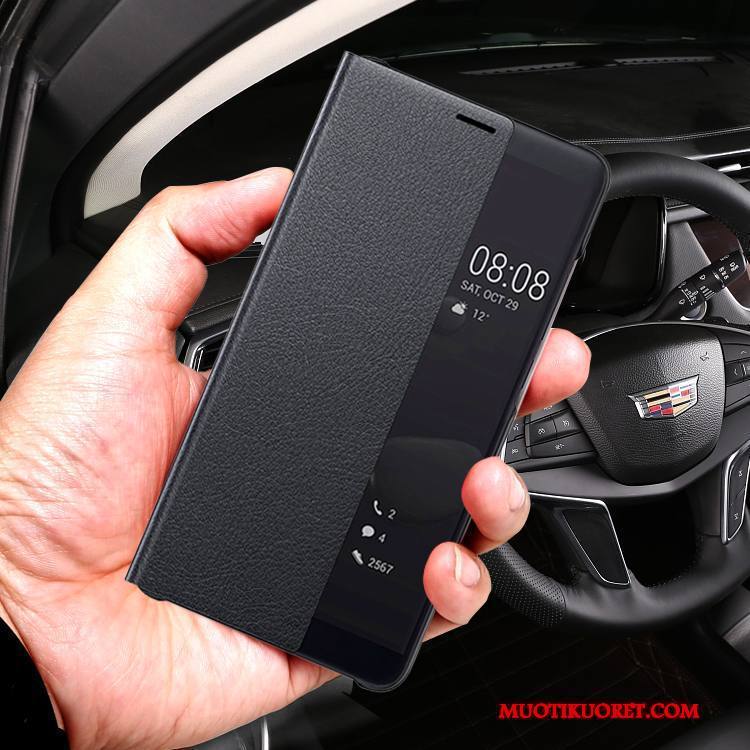 Huawei Mate 10 Pro Kuori Puhelimen Kuoret Simpukka Suojaus Musta Kotelo Nahkakotelo Murtumaton