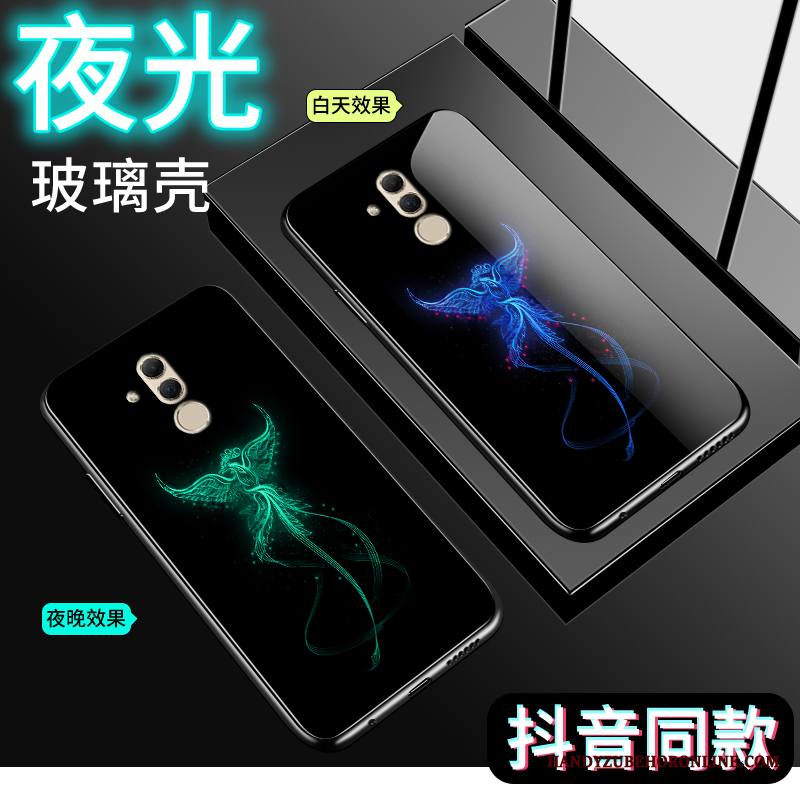 Huawei Mate 20 Lite All Inclusive Suojaus Kuori Murtumaton Musta Lasi Silikoni