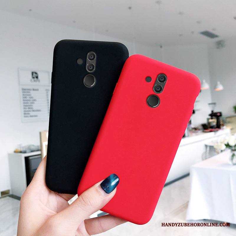 Huawei Mate 20 Lite Kuori All Inclusive Silikoni Musta Pehmeä Neste Vaalean Kotelo Murtumaton