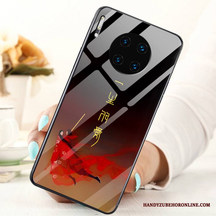 Huawei Mate 30 Kuori Lasi Tila Rengas Puhelimen Kotelo Karkaisu Näytönsuojus