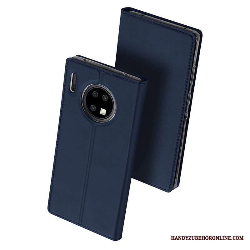Huawei Mate 30 Kuori Nahkakotelo Kuoret Liiketoiminta Sininen All Inclusive Puhelimen Ohut