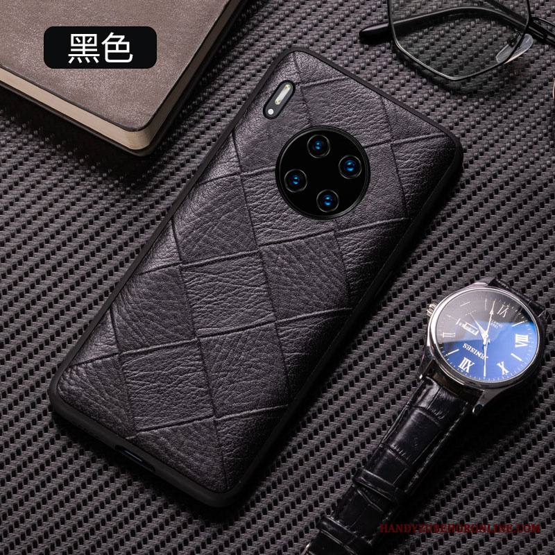Huawei Mate 30 Pehmeä Neste Musta Aito Nahka Tide-brändi Ohut Luova Kuori