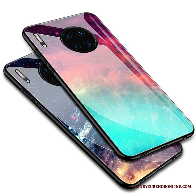 Huawei Mate 30 Pro Kotelo Lasi Net Red Kuori Kova Suojaus Vihreä