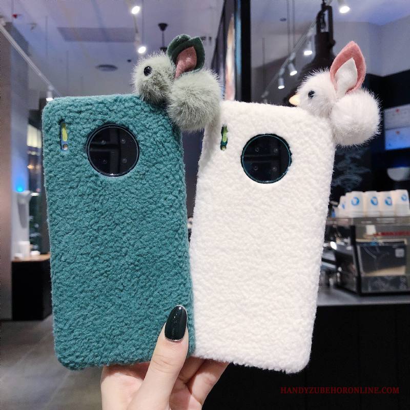 Huawei Mate 30 Pro Kuori Ihana Suojaus Trendi Valkoinen Kani Net Red Kotelo