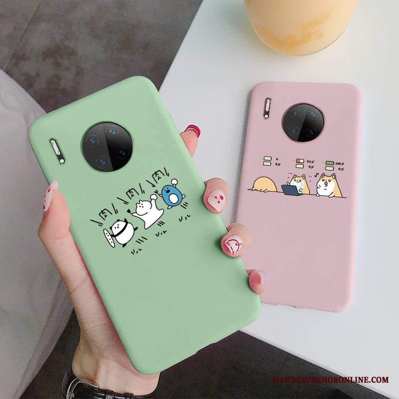 Huawei Mate 30 Pro Kuori Koira Murtumaton Ohut Trendi Pesty Suede Jauhe Luova