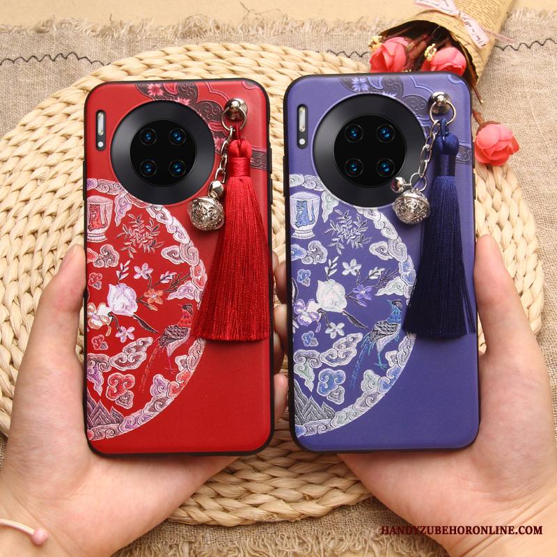Huawei Mate 30 Pro Kuori Silikoni Puhelimen Kuoret Kiinalainen Tyyli Persoonallisuus Murtumaton Luova Punainen