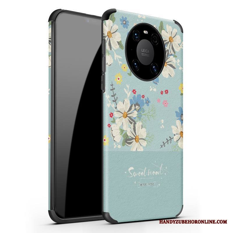 Huawei Mate 40 Kuori Silikoni All Inclusive Yksinkertainen Ihana Persoonallisuus Puhelimen Kuoret Sininen