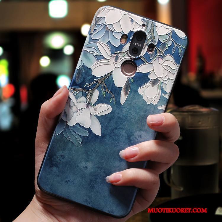 Huawei Mate 9 Kuori All Inclusive Silikoni Luova Sininen Kotelo Puhelimen Kuoret Suojaus