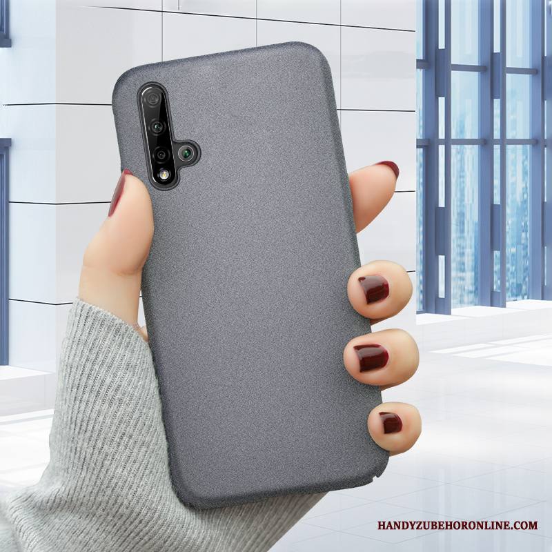 Huawei Nova 5t All Inclusive Pesty Suede Yksinkertainen Ultra Kuori Harmaa Kova
