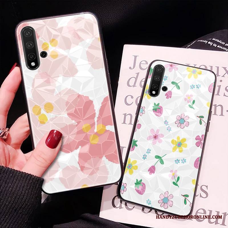 Huawei Nova 5t Kuori Puhelimen Kuoret Kukkakuvio Jauhe All Inclusive Net Red Timantti