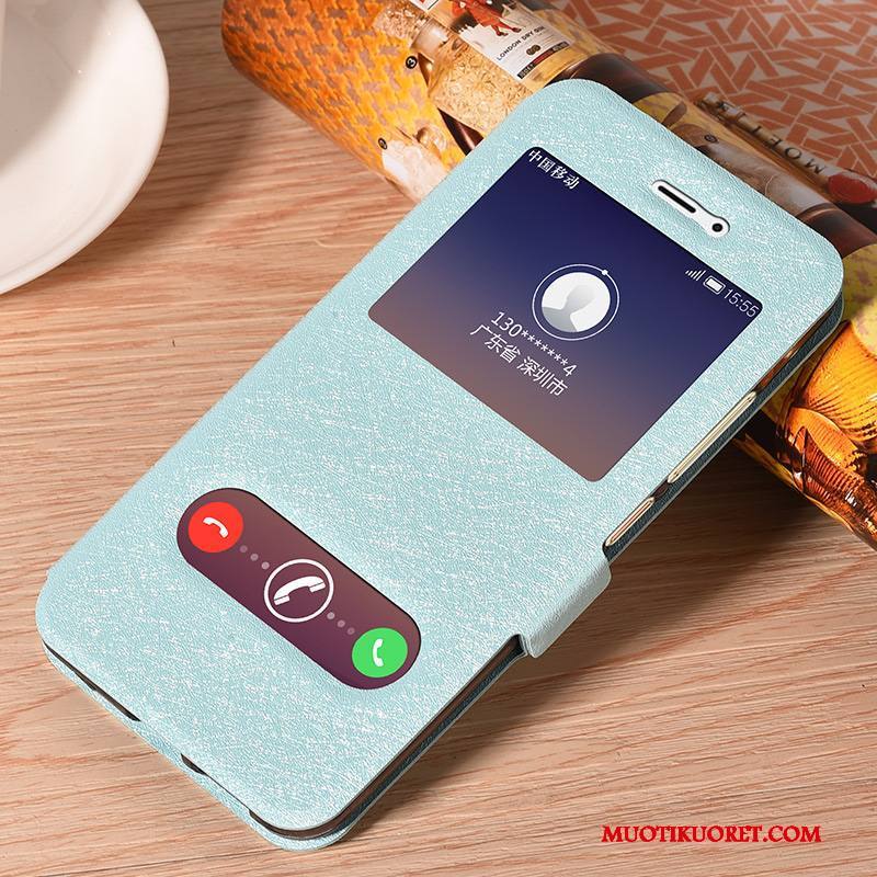 Huawei Nova Kuori Vaaleansininen Trendi Nahkakotelo Silikoni Murtumaton Kuoret Puhelimen