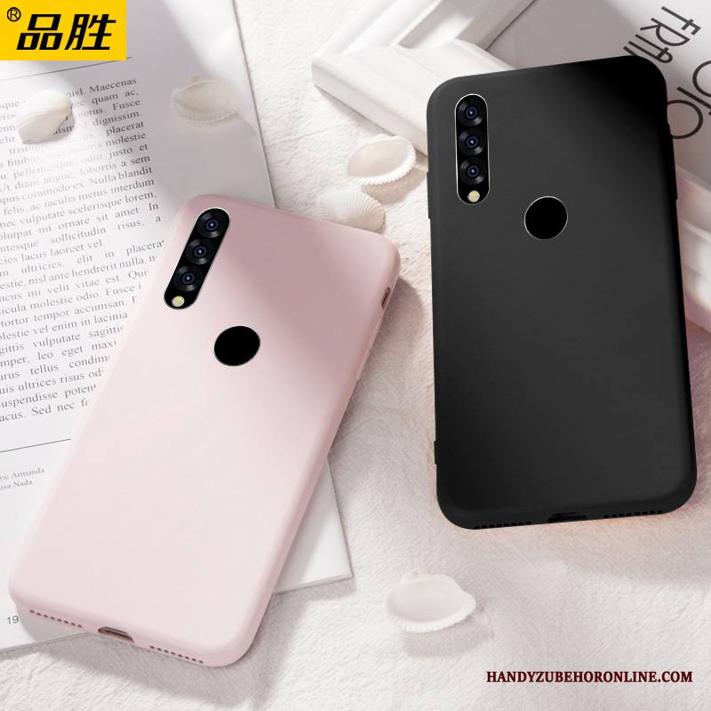 Huawei P Smart+ 2019 Kotelo Kiinteä Väri Ohut Pehmeä Neste Punainen Kuori Keltainen