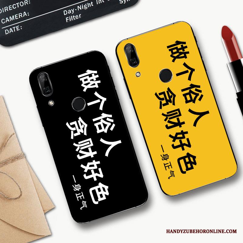 Huawei P Smart Z Kuori Maalaus Murtumaton Musta Persoonallisuus Silikoni Suojaus Kotelo
