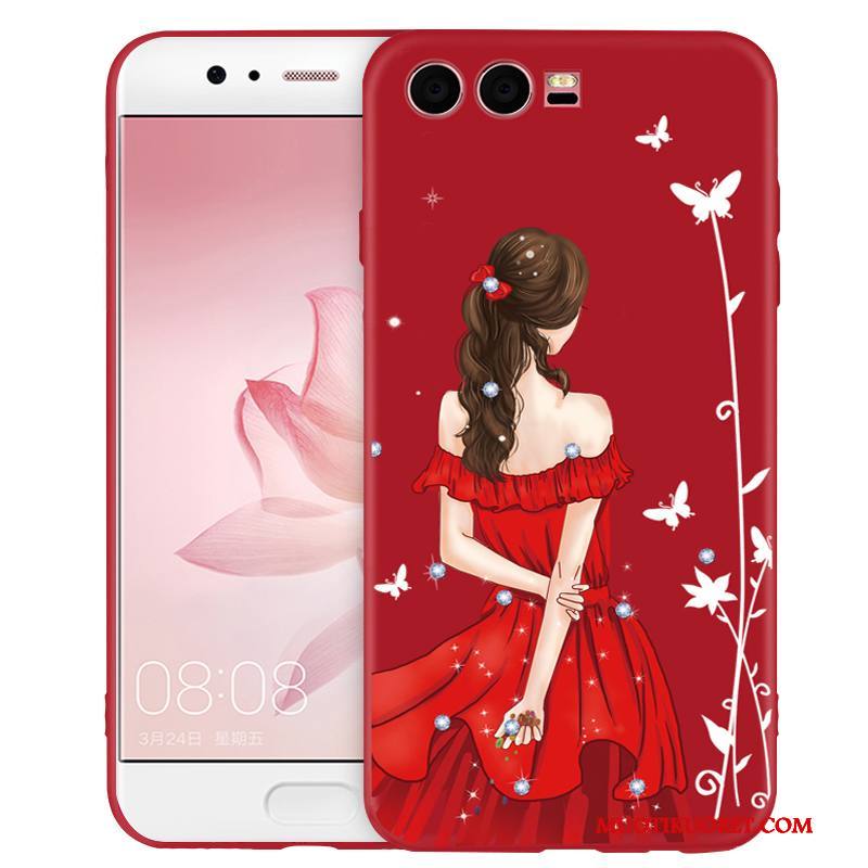 Huawei P10 Kuori Pehmeä Neste Punainen Trendi Persoonallisuus Silikoni Luova Kotelo