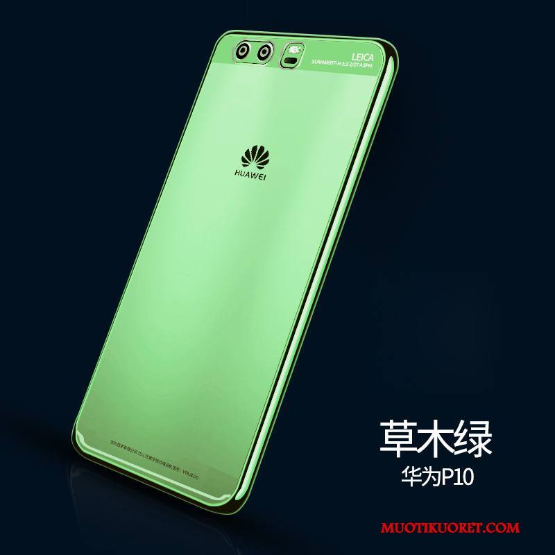 Huawei P10 Plus Kuori Luova Ohut Vihreä Trendi Silikoni Läpinäkyvä Pehmeä Neste