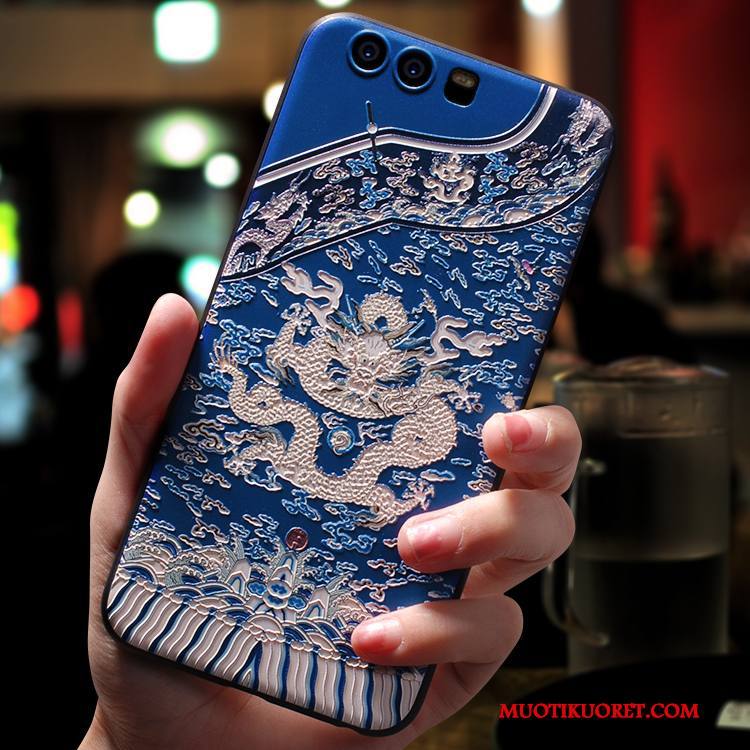 Huawei P10 Plus Kuori Murtumaton Luova Sininen Silikoni Persoonallisuus Puhelimen Kuoret Kotelo