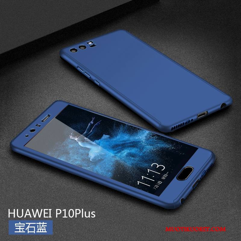 Huawei P10 Plus Kuori Trendi Pesty Suede Murtumaton Suojaus Kotelo All Inclusive Sininen