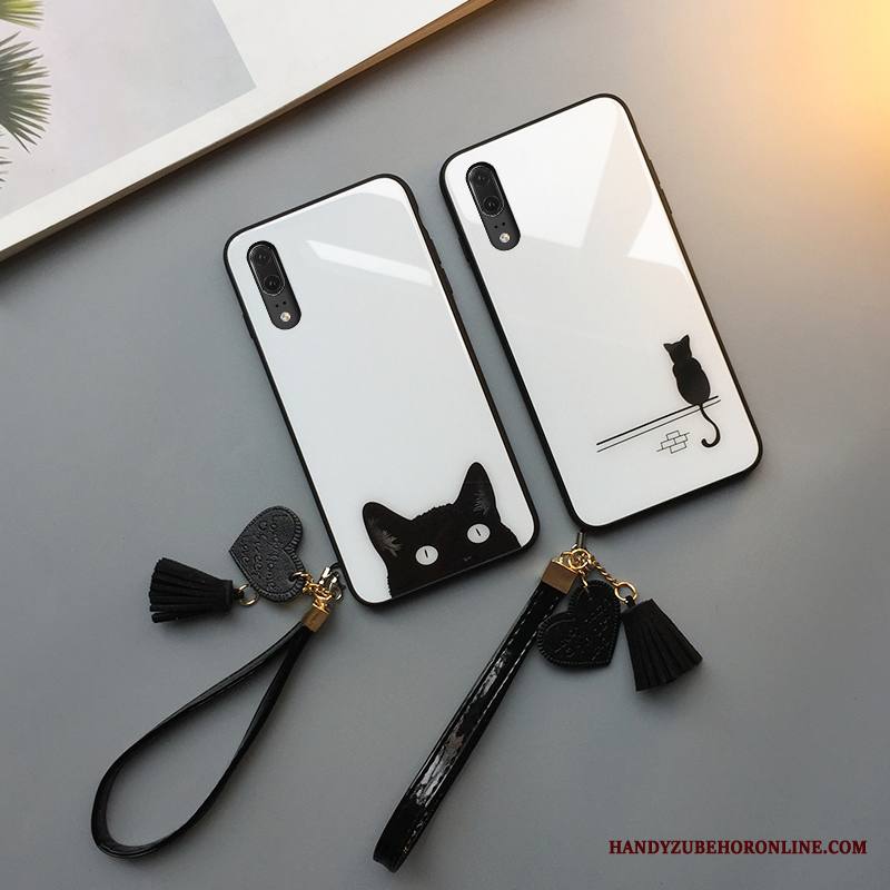 Huawei P20 Kuori Murtumaton Luova Pehmeä Neste Puhelimen Kuoret Valkoinen Net Red Trendi