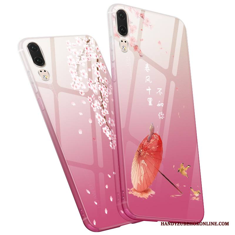 Huawei P20 Kuori Suojaus Pehmeä Neste All Inclusive Punainen Kotelo Sarjakuva
