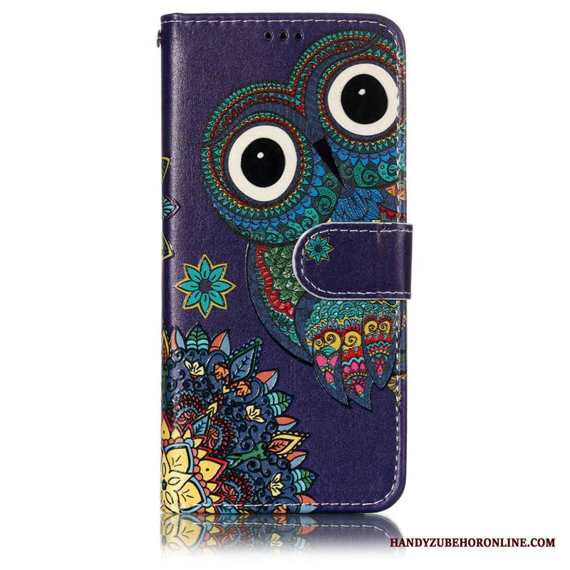 Huawei P20 Lite Kuori Kuoret Puhelimen Kuoret Kohokuviointi Sininen Kissa Suojaus Maalaus