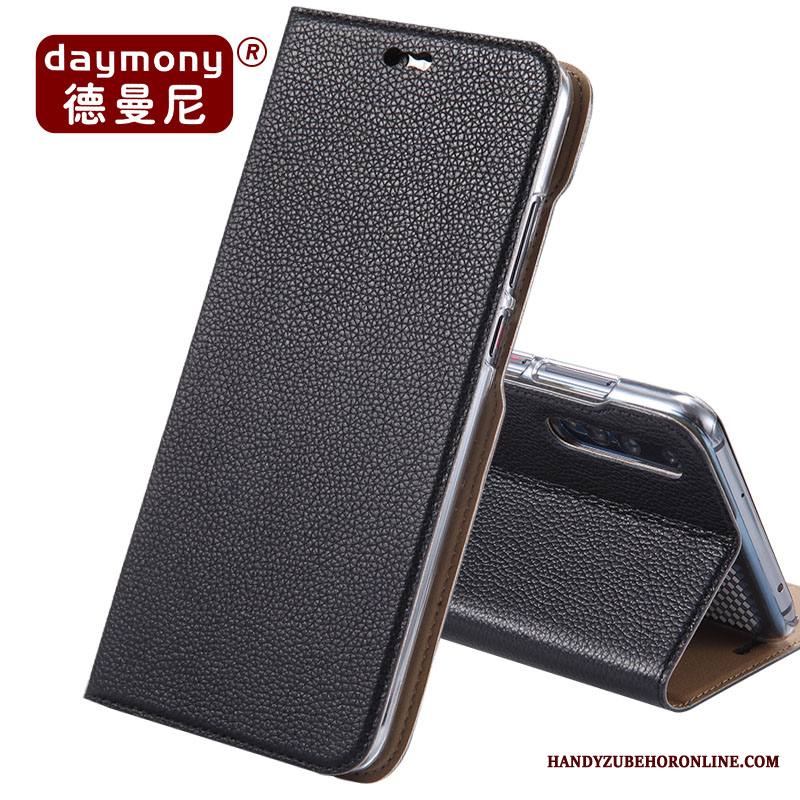 Huawei P20 Pro Kuori Aito Nahka Kuoret Suojaus Kotelo Murtumaton Musta Puhelimen Kuoret