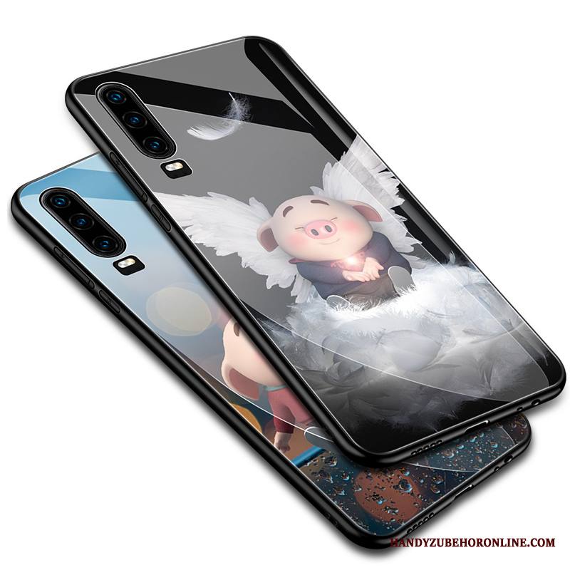 Huawei P30 Kuori Puhelimen Kuoret Net Red Kotelo Kova Pesty Suede Trendi Silikoni