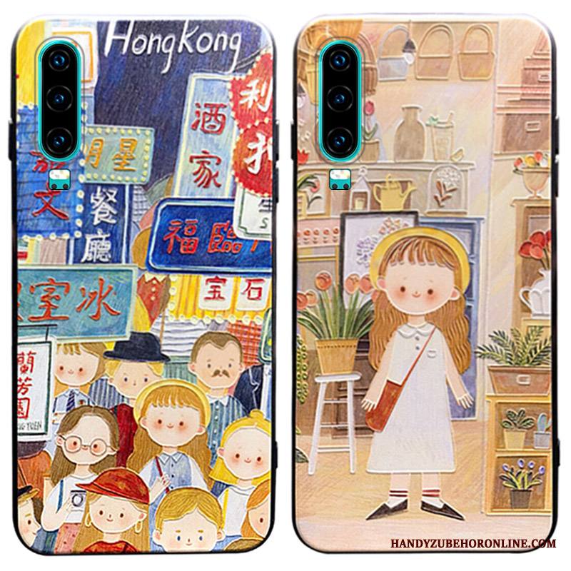Huawei P30 Kuori Puhelimen Kuoret Ripustettavat Koristeet All Inclusive Ihana Murtumaton Kohokuviointi Persoonallisuus