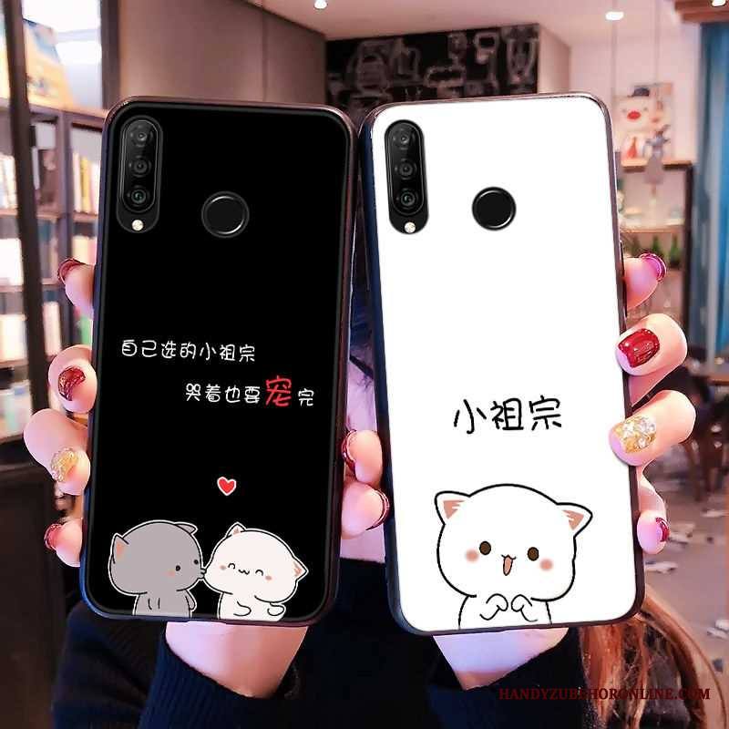 Huawei P30 Lite Valkoinen Rakastunut Pehmeä Neste Puhelimen Kuoret Persoonallisuus Kotelo Kuori