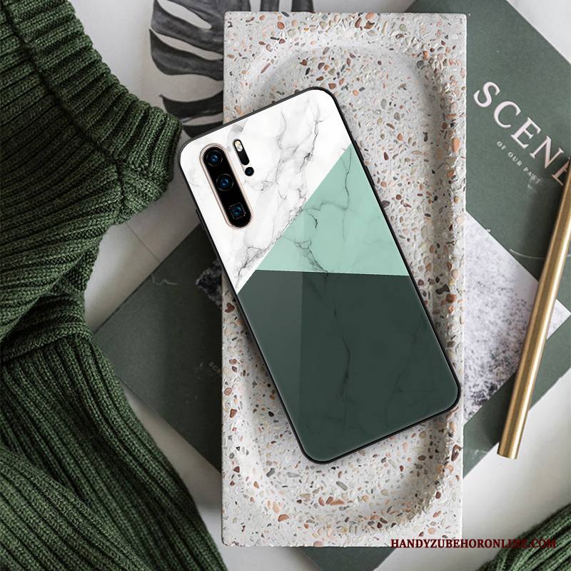 Huawei P30 Pro Kuori Trendi All Inclusive Silikoni Puhelimen Kuoret Punainen Lasi Vihreä