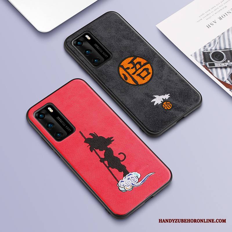 Huawei P40 Kuori Ultra Musta Kiinalainen Tyyli All Inclusive Net Red Luova Pehmeä Neste