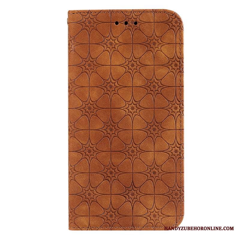 Huawei P40 Lite E Kuori Kukka Kotelo Kohokuviointi Kuoret Suojaus Puhelimen Kuoret Nahkakotelo