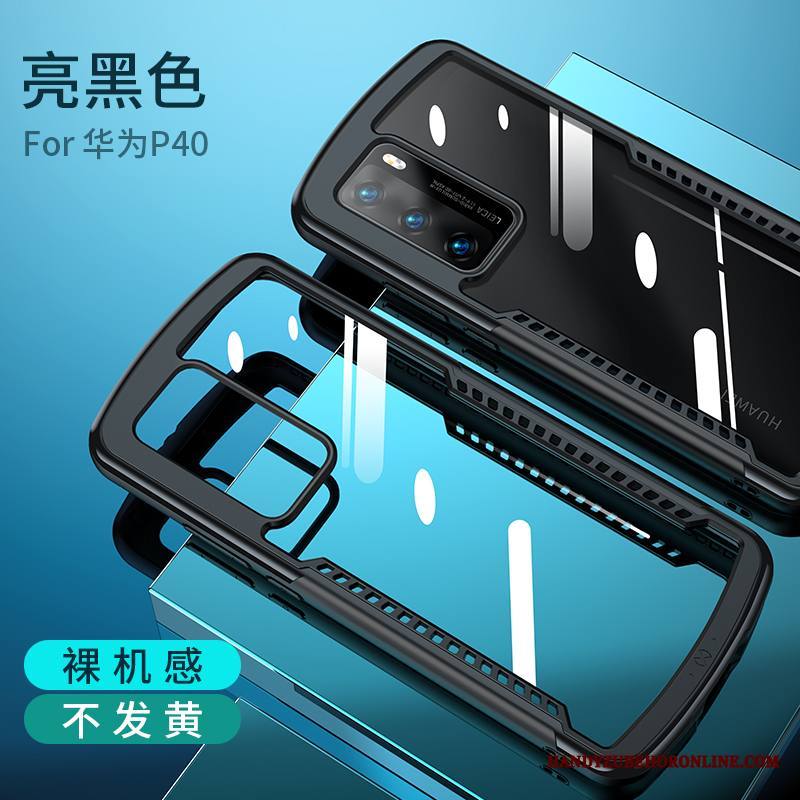 Huawei P40 Ohut Musta Murtumaton Kuori Suojaus All Inclusive Silikoni