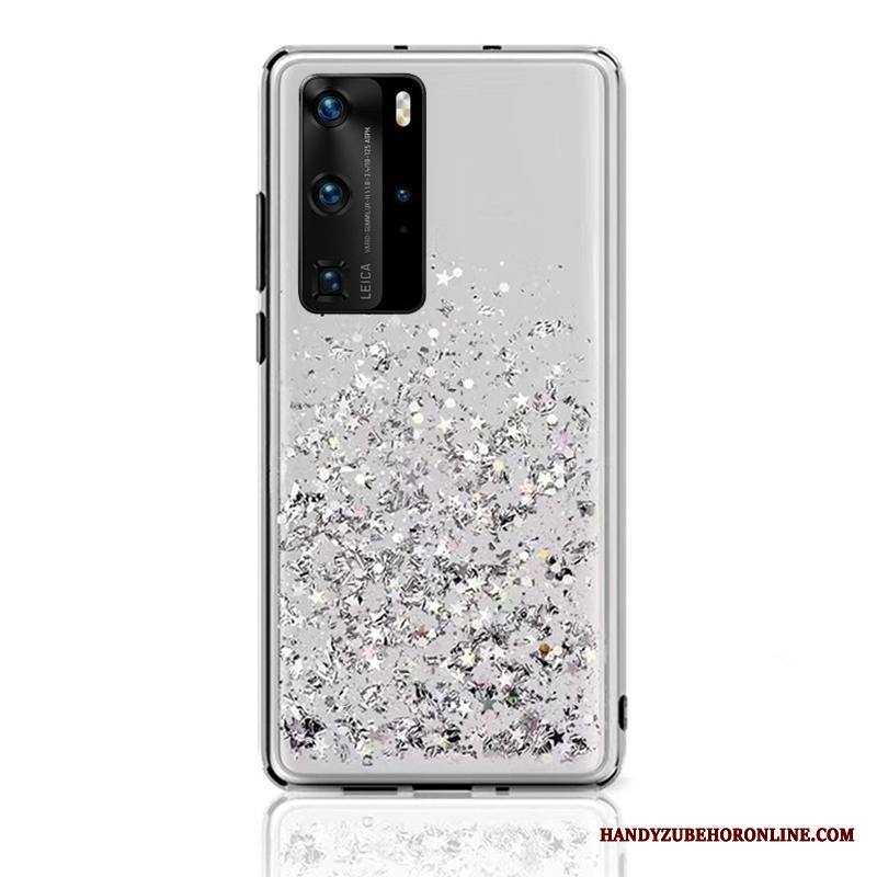 Huawei P40 Pro Suupaltti Puhelimen Kuoret Läpinäkyvä Juoksuhiekka All Inclusive Kuori Pehmeä Neste