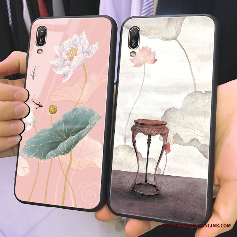 Huawei Y6 2019 Kuori Murtumaton Kiinalainen Tyyli Persoonallisuus Silikoni Peili Puhelimen Kuoret All Inclusive