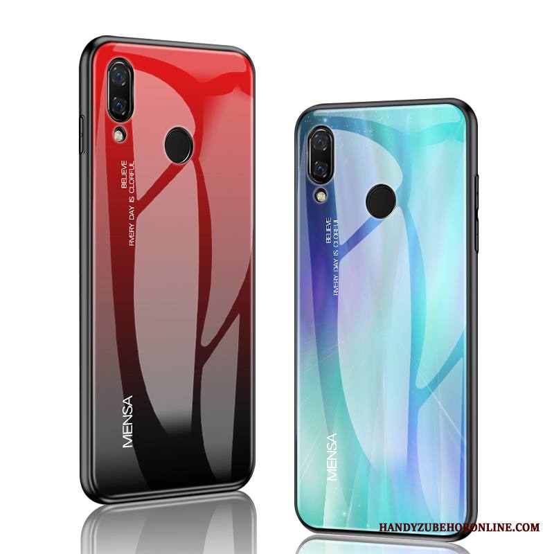 Huawei Y7 2019 Kuori Murtumaton Luova Net Red Tuuli Yksinkertainen Ylellisyys Sininen