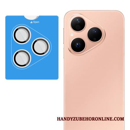 Karkaistusta Lasista Valmistettu Linssisuoja Huawei Pura 80 Itseasentuva Kehys (mustat Ympyrät)