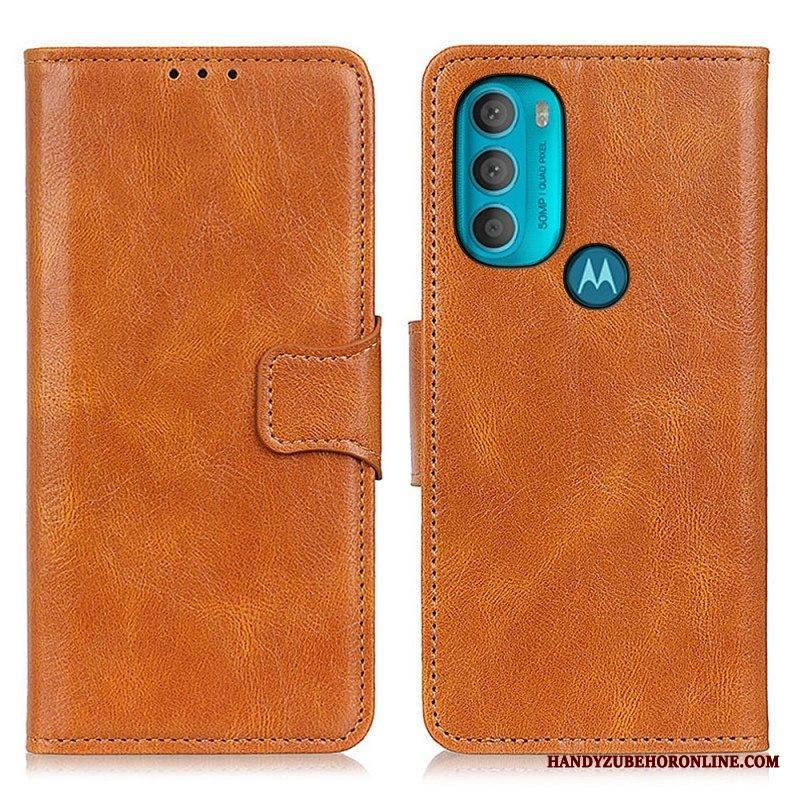 Kotelot Moto G71 5G Käännettävä Nahkaefekti