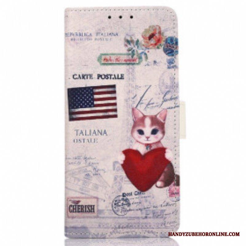 Kotelot Motorola Edge 20 Pro Traveller Cat