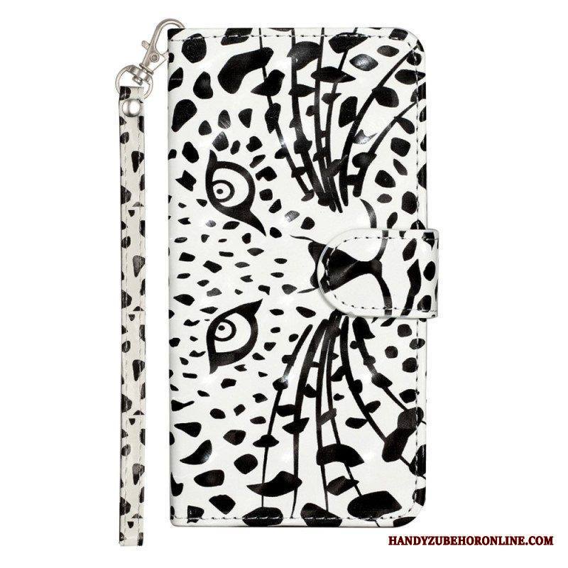 Kotelot Samsung Galaxy A14 / A14 5G Suojaketju Kuori Strappy Leopard