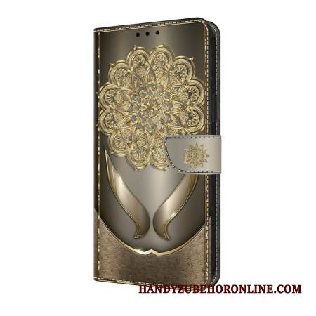 Kotelot Samsung Galaxy A17 4g / 5g Kultainen Kukkakuvio