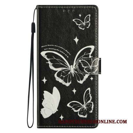 Kotelot Samsung Galaxy A17 4g / 5g Mustavalkoisia Perhosia Suojakuori