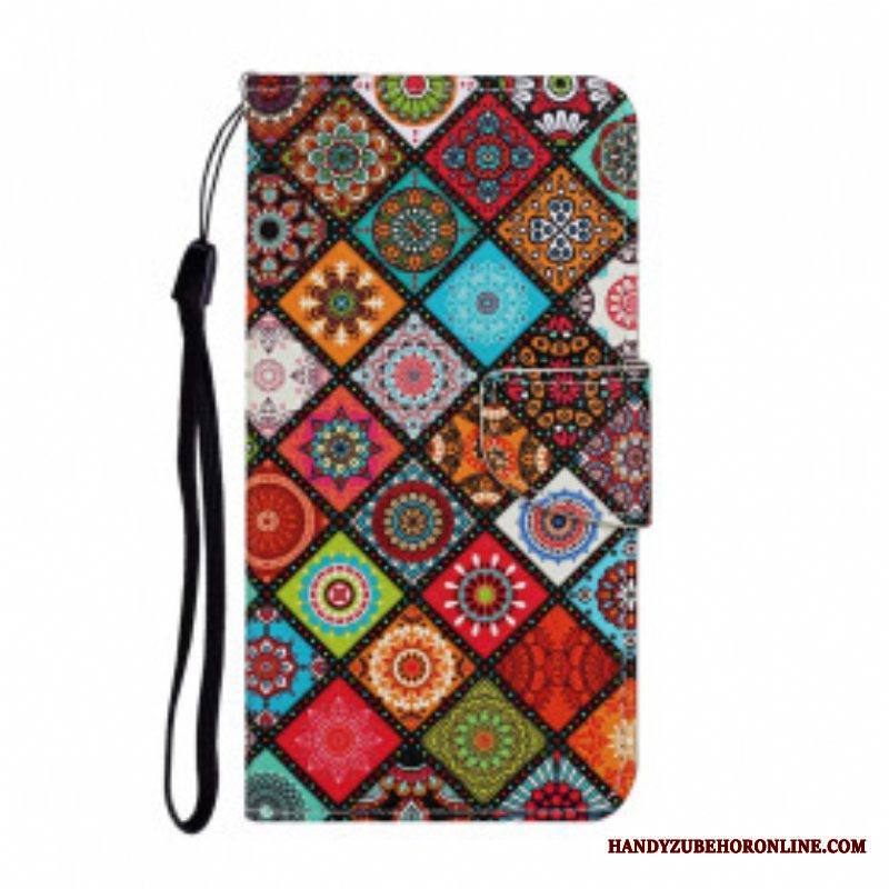 Kotelot Samsung Galaxy A52 4G / A52 5G / A52s 5G Patchwork Mandalas Kaulanauhalla