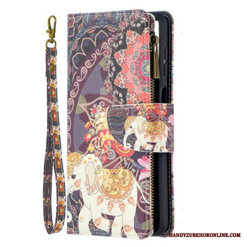 Kotelot Samsung Galaxy M12 / A12 Elephant Vetoketjullinen Tasku