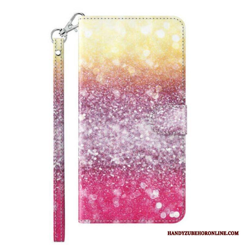 Kotelot Samsung Galaxy M12 / A12 Magenta Glitter Gradientti