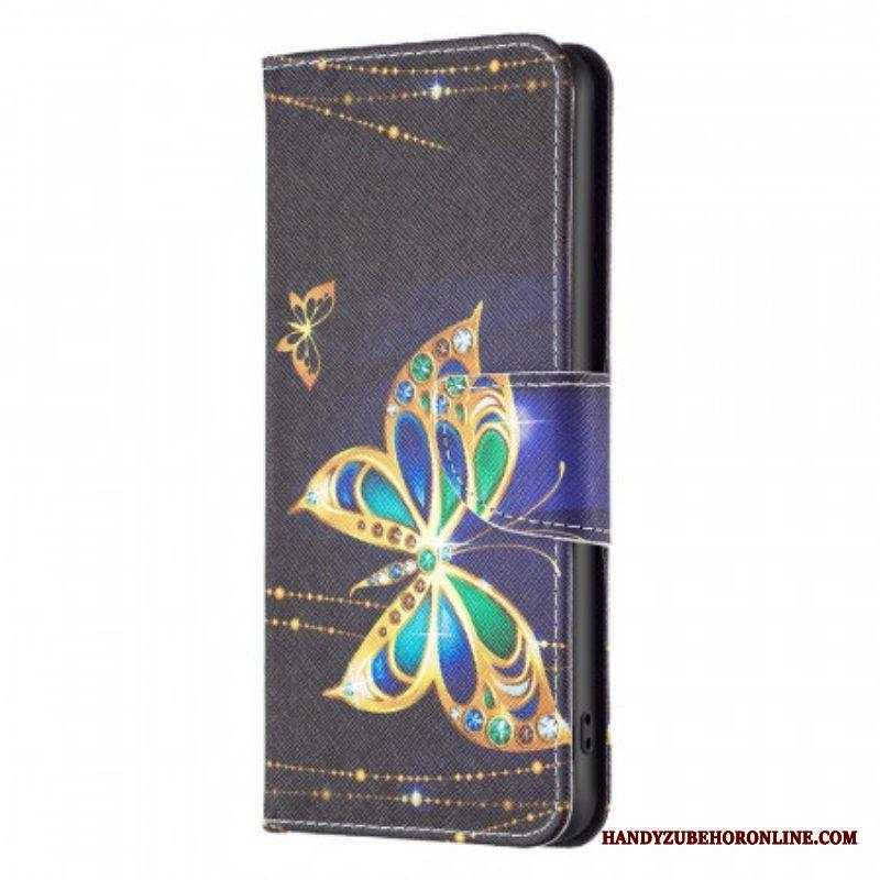 Kotelot Samsung Galaxy M23 5G Kultainen Perhonen