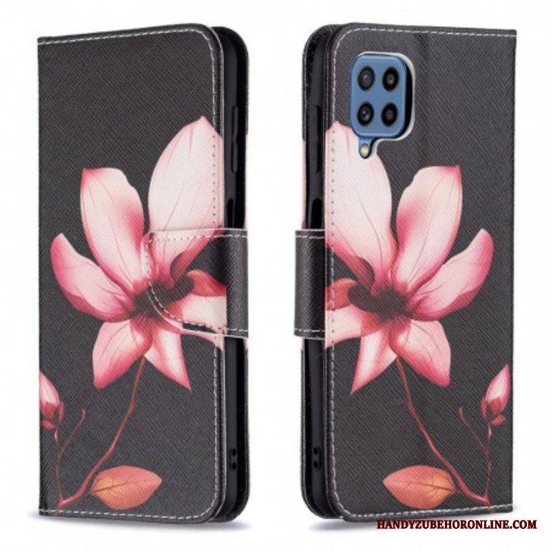 Kotelot Samsung Galaxy M32 Vaaleanpunainen Kukka