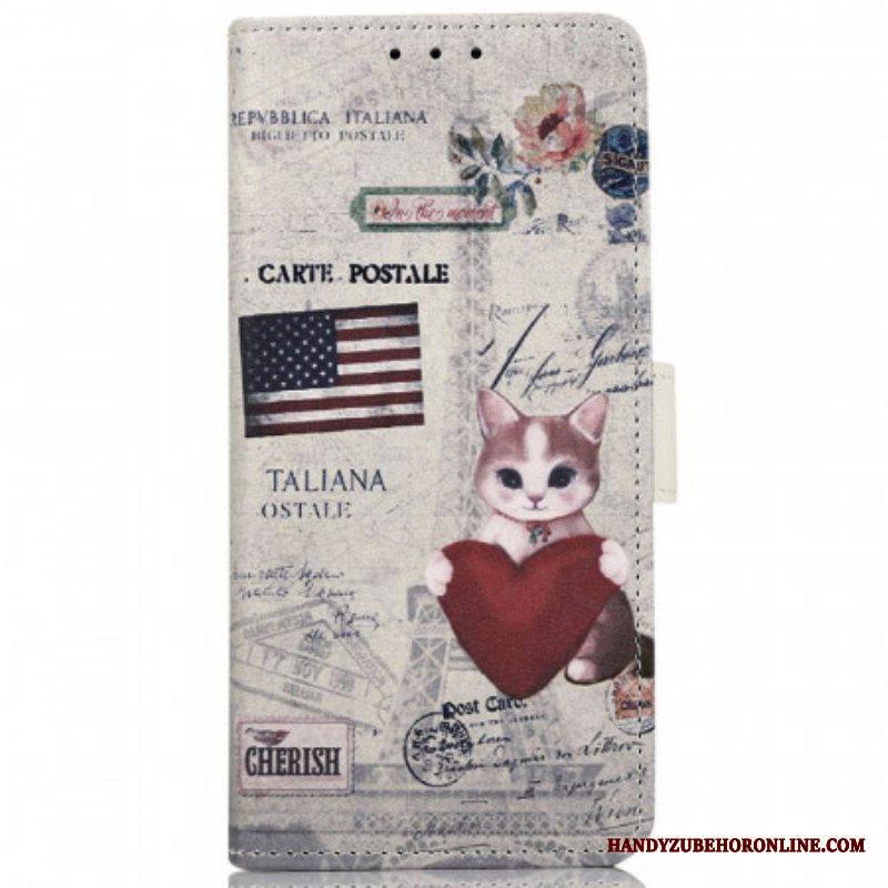 Kotelot Samsung Galaxy M33 5G Traveller Cat