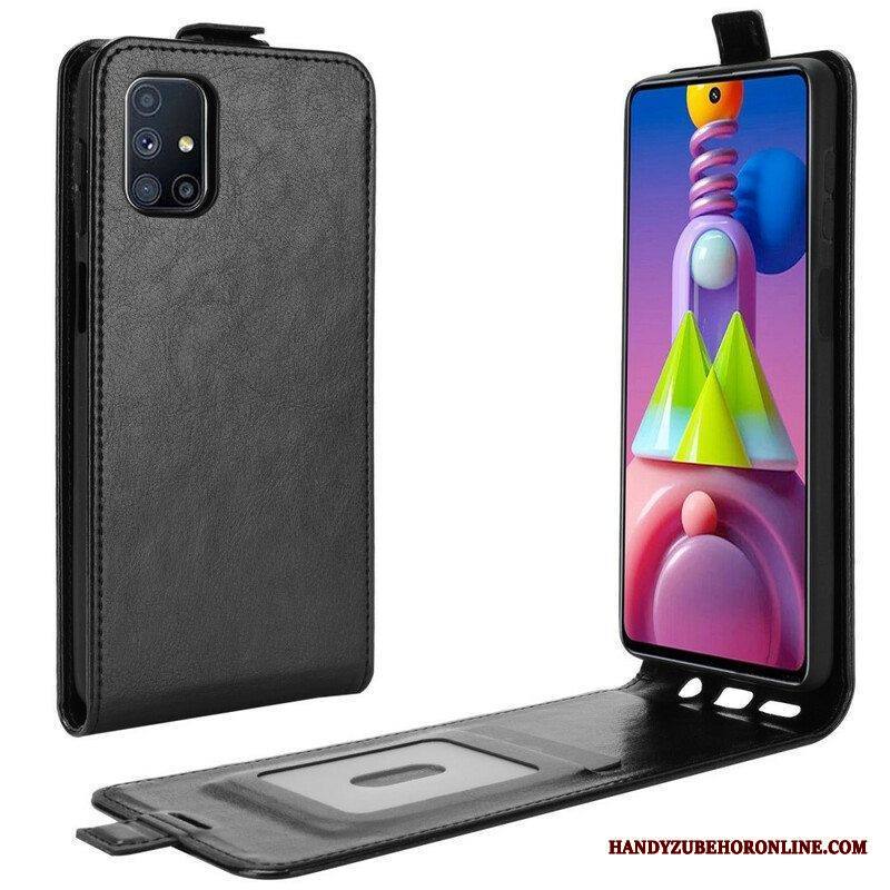 Kotelot Samsung Galaxy M51 Nahkatehoste Pystysuora Läppä